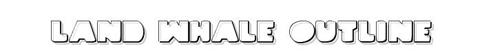 Land Whale Outline font